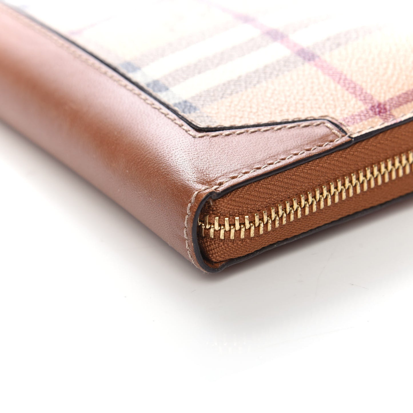 Haymarket Check Zip Around Wallet Tan
