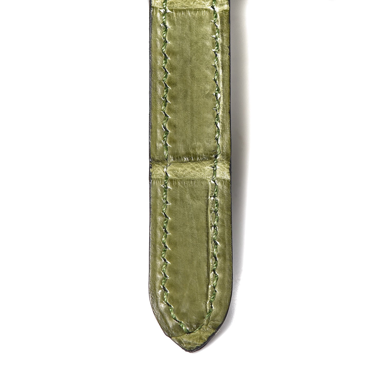 Hermes Crocodile Niloticus Ultra Soft Mini Steinkraus Saddle Vert Pelouse 29 of 34