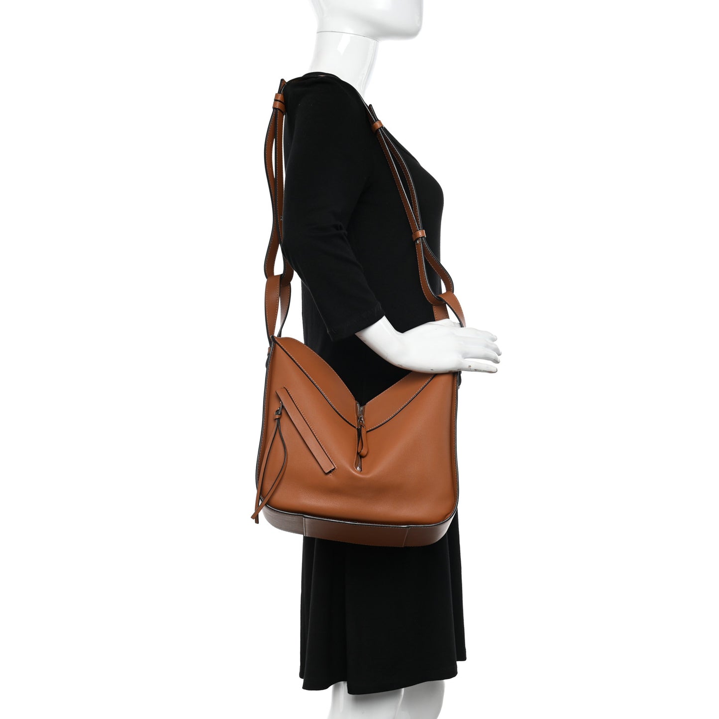Calfskin Medium Hammock Shoulder Bag Tan