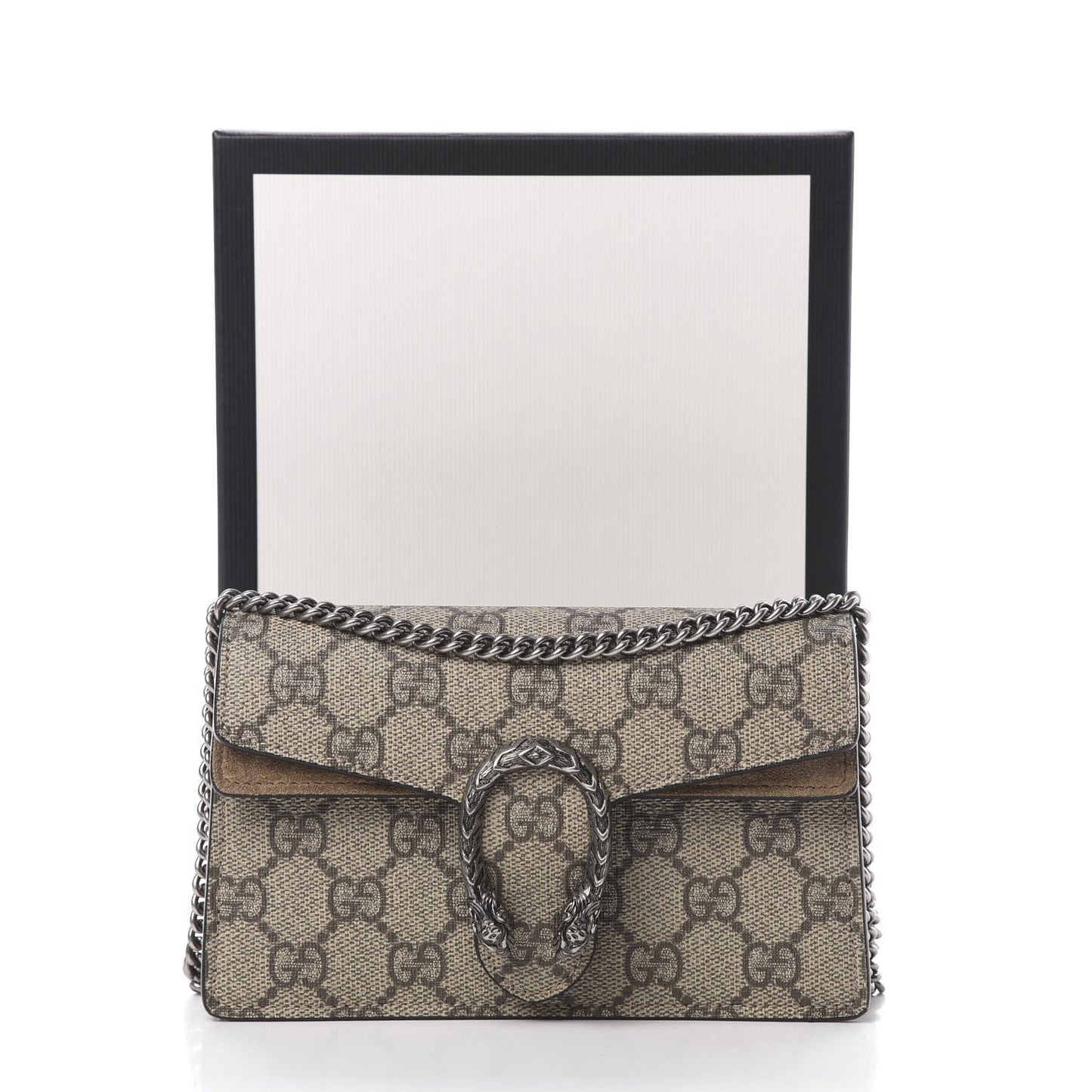 GG Supreme Monogram Super Mini Dionysus Shoulder Bag Taupe