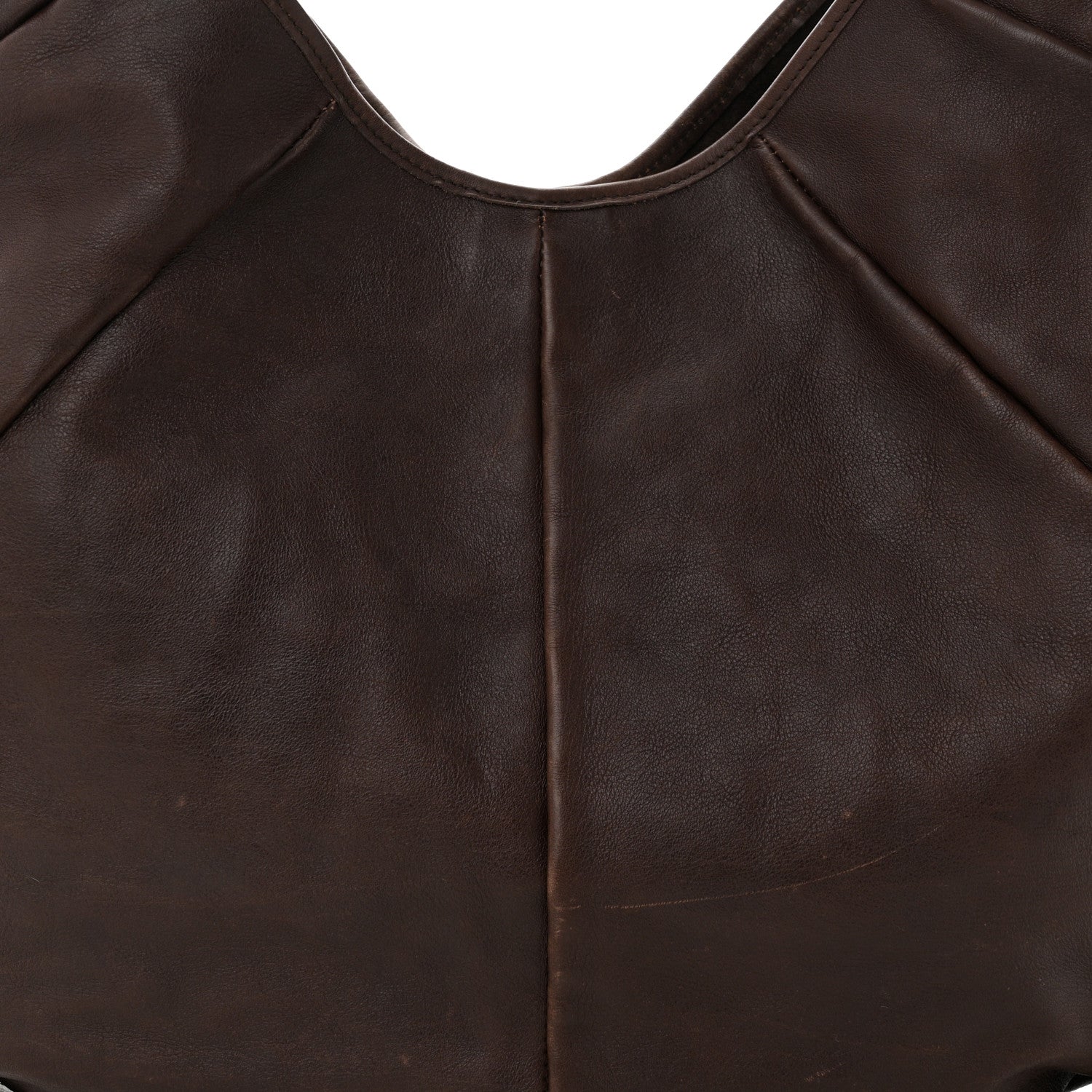 Saint Laurent Calfskin Horn Mombasa Hobo Dark Brown 8 of 10