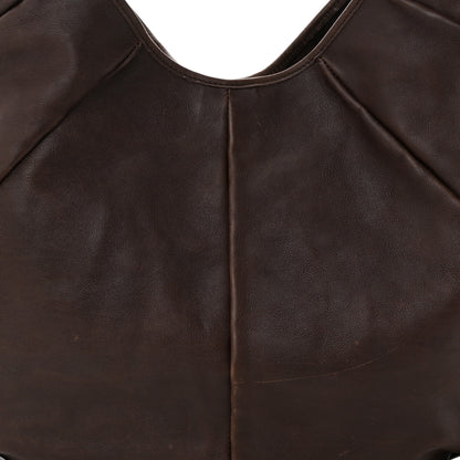 Saint Laurent Calfskin Horn Mombasa Hobo Dark Brown 8 of 10