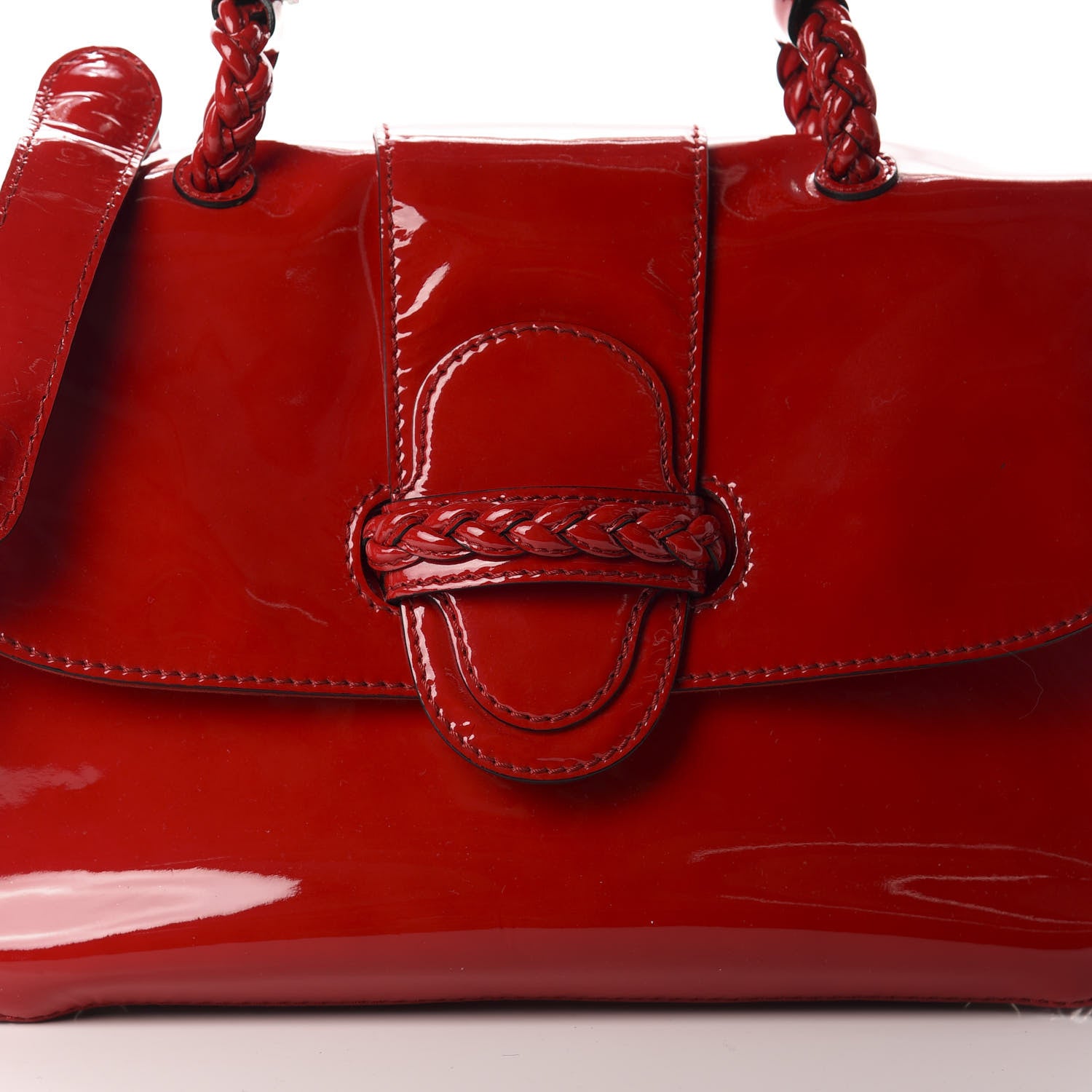 Valentino Garavani Patent Histoire Flap Red 12 of 12