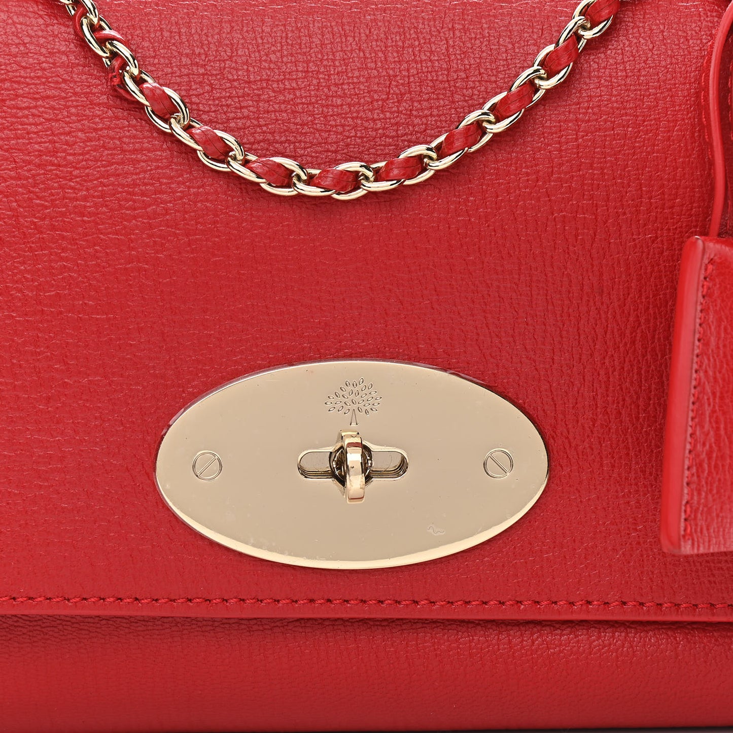 Glossy Goatskin Small Lily Flap Red