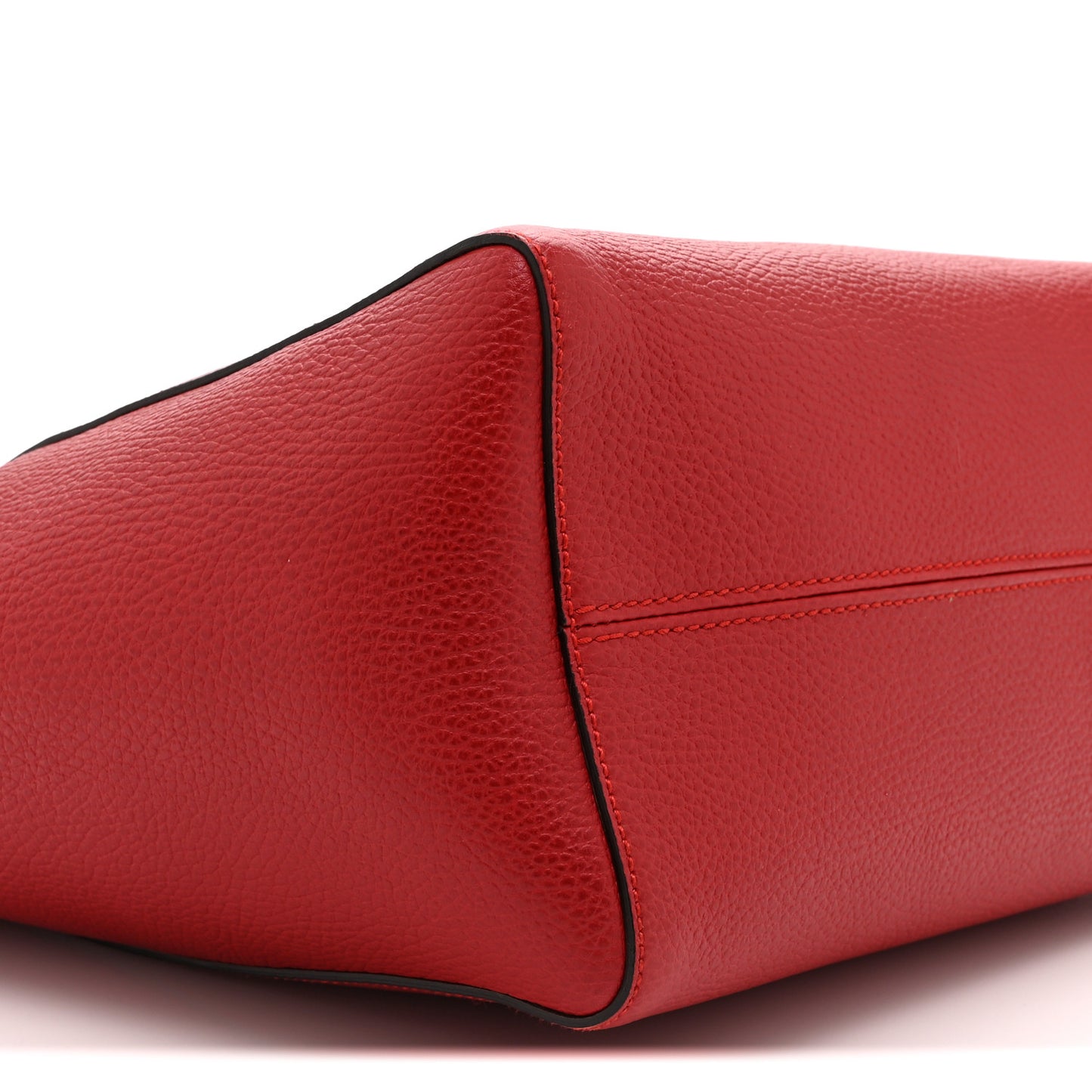Dollar Calfskin Small Swing Tote Red