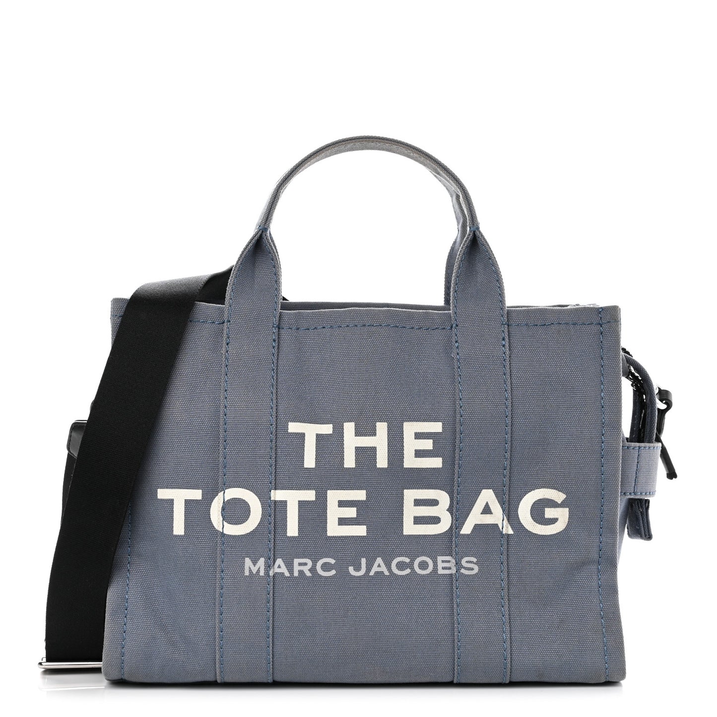 Cotton Canvas Medium The Traveler Tote Bag Blue Shadow