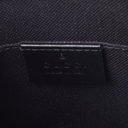 Gucci GG Supreme Monogram Web Small Flat Messenger Bag Black Grey 9 of 10