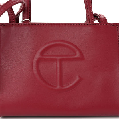 Telfar Vegan Leather Small Shopping Bag Oxblood 7 of 9