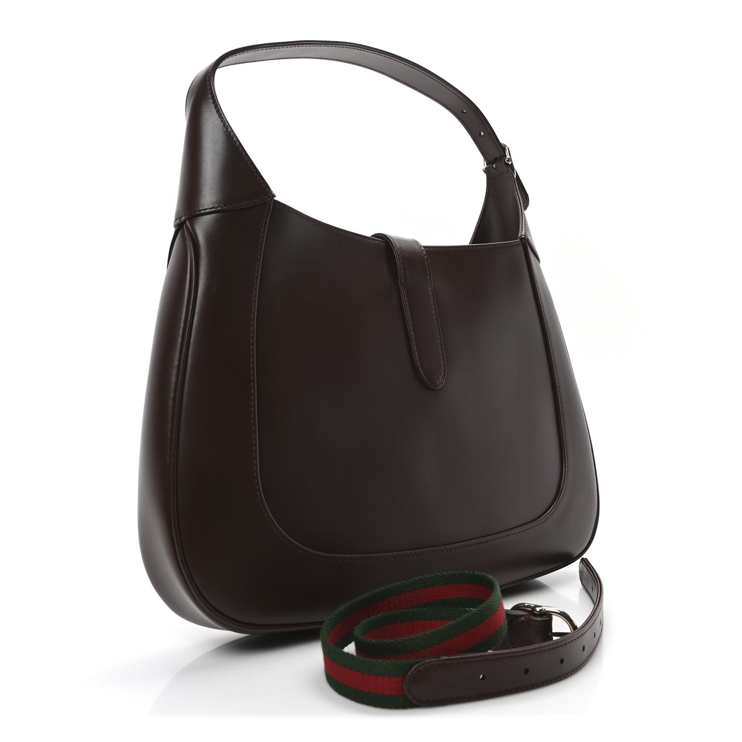 Gucci Ancora Calfskin Large Jackie Shoulder Bag Sweet Chestnut 3 of 9