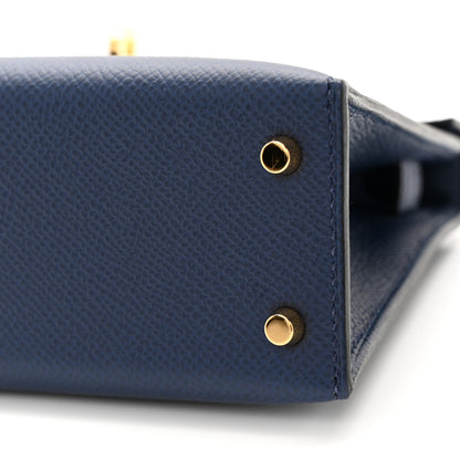 Hermes Epsom Mini Kelly Sellier 20 Bleu Navy 10 of 13