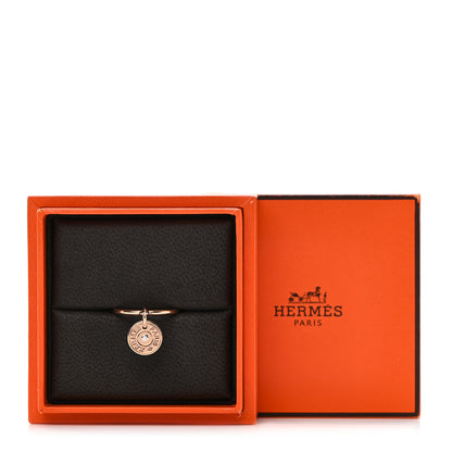 Hermes 18K Rose Gold Diamond Gambade Ring 55 7.25 6 of 6