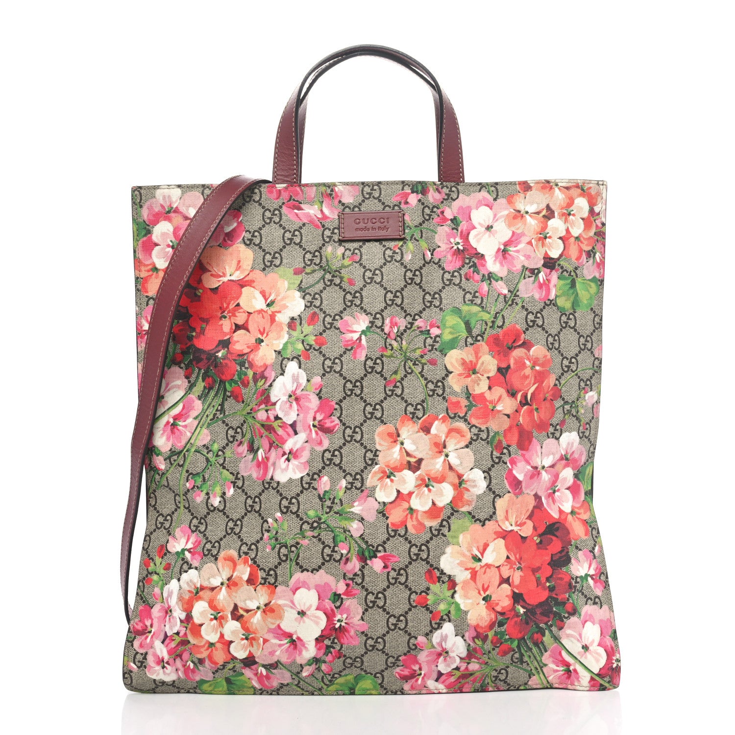 Gucci Soft GG Supreme Monogram Blooms Vertical Tote Beige Multicolor Dry Rose 1 of 10