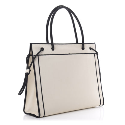 Fendi Canvas Logo Large Shopping Tote Grezzo Black 3 of 11