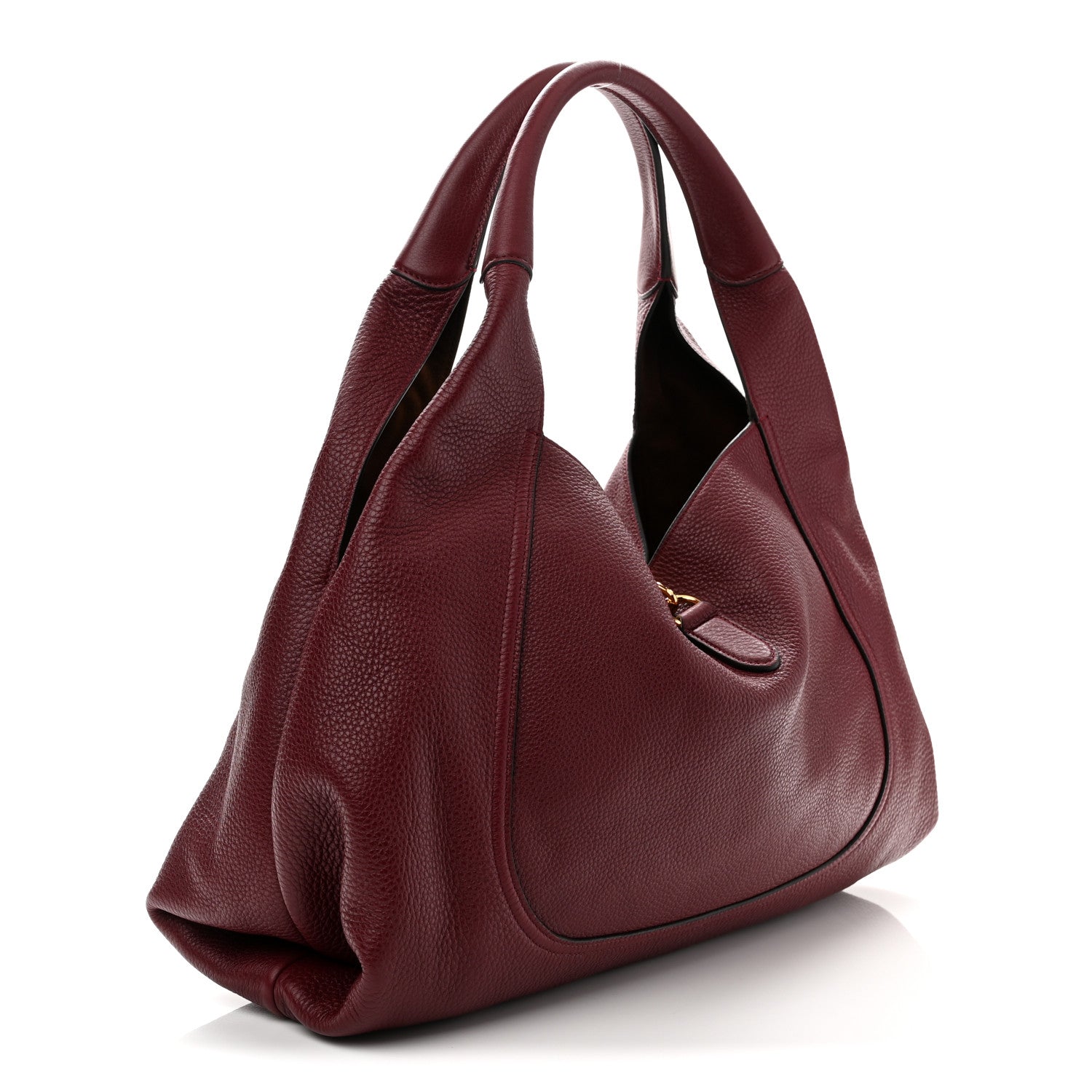 Gucci Grained Calfskin Softbit Maxi Shoulder Bag Rosso Ancora Red 4 of 10