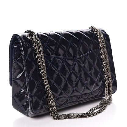 Chanel Distressed Patent Quilted 2.55 Reissue 226 Flap Navy 3 of 15