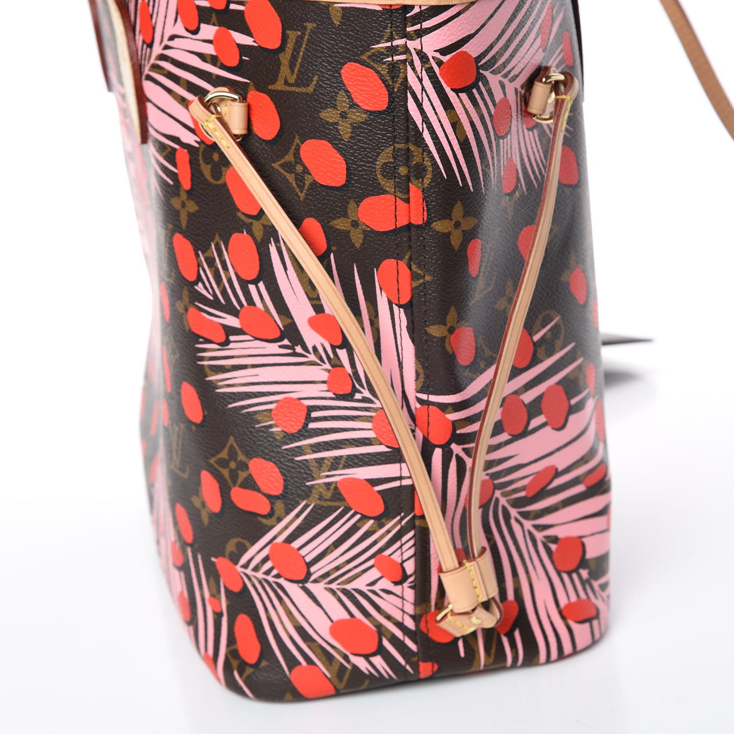 Monogram Jungle Dots Neo Neverfull MM Sugar Pink Poppy