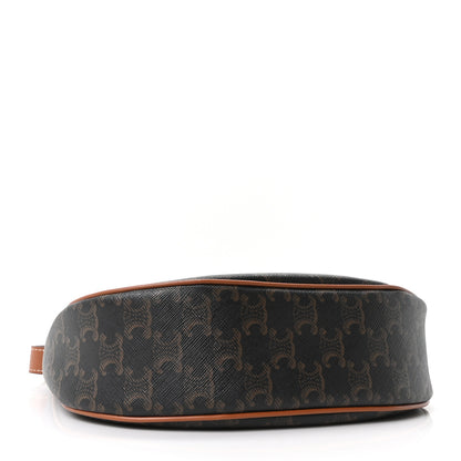 Celine Triomphe Canvas Calfskin Medium Strap Ava Triomphe Shoulder Bag Tan 3 of 10