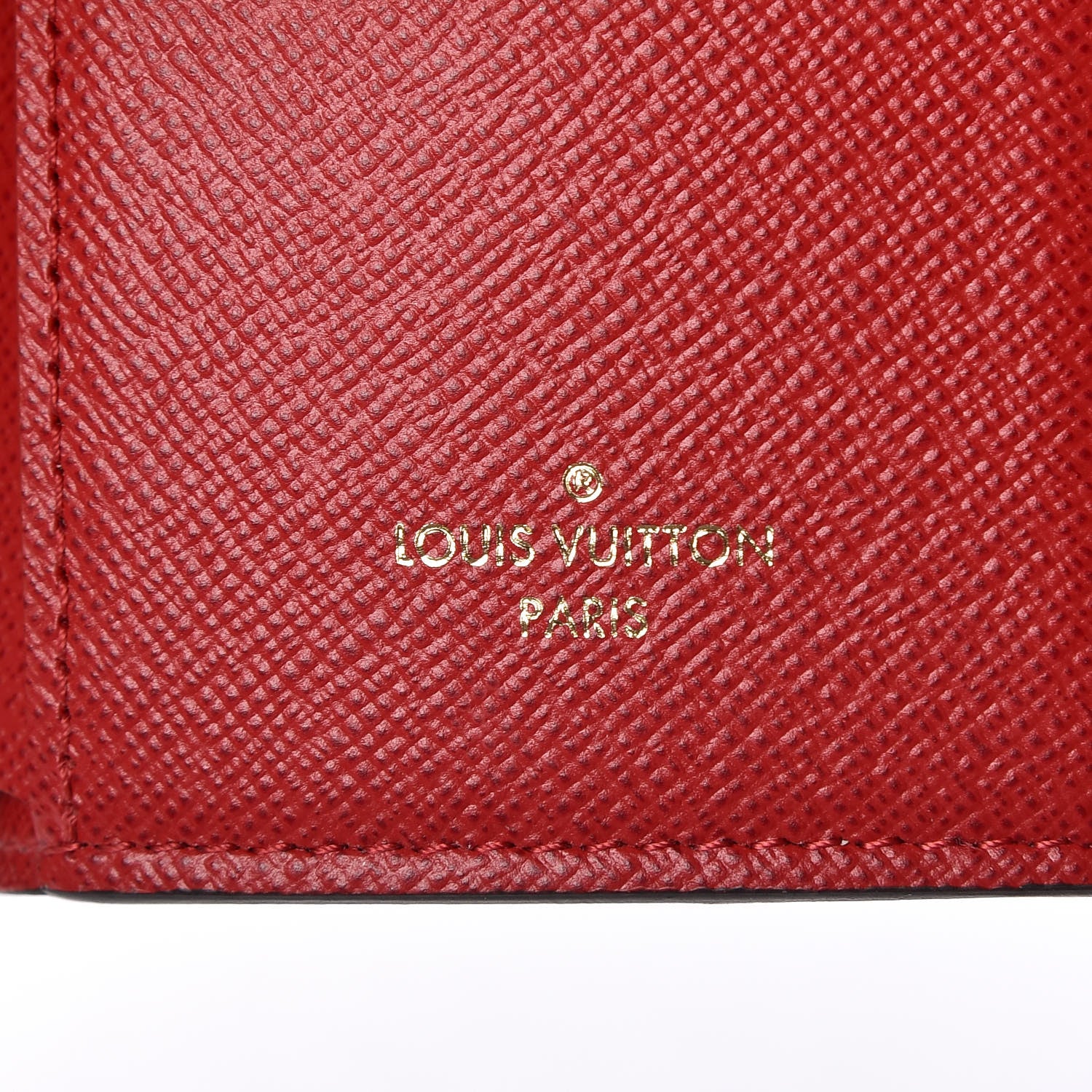 Louis Vuitton Damier Ebene Victorine Wallet Red 5 of 7