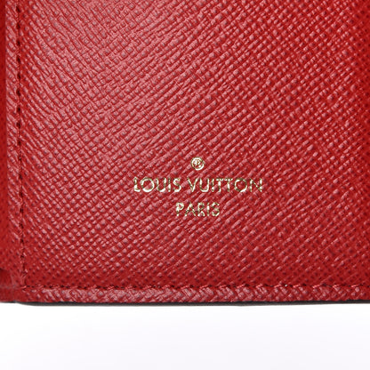 Louis Vuitton Damier Ebene Victorine Wallet Red 5 of 7