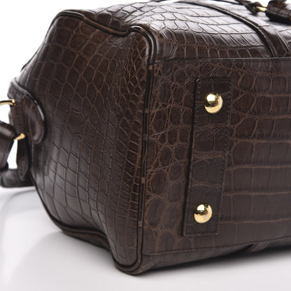 Louis Vuitton Matte Alligator SC Bag MM Chocolate 7 of 11