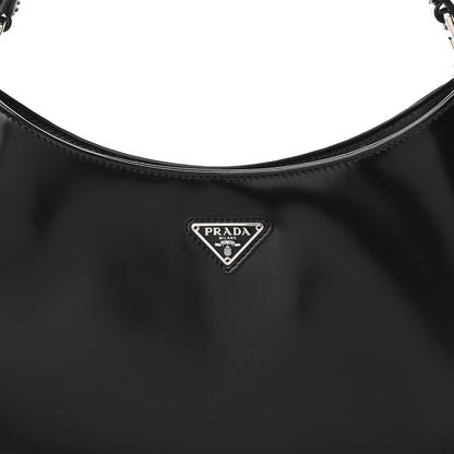 Prada Spazzolato Cleo Shoulder Bag Black 8 of 10