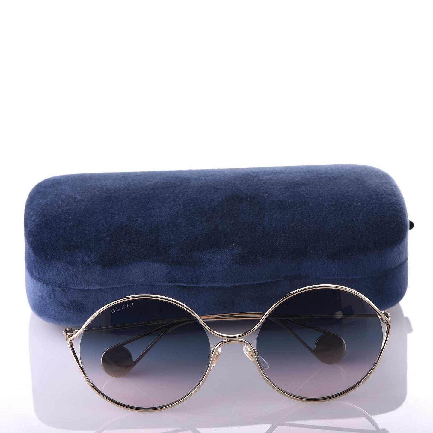 Round Pearl Tip Sunglasses GG0253S Gold