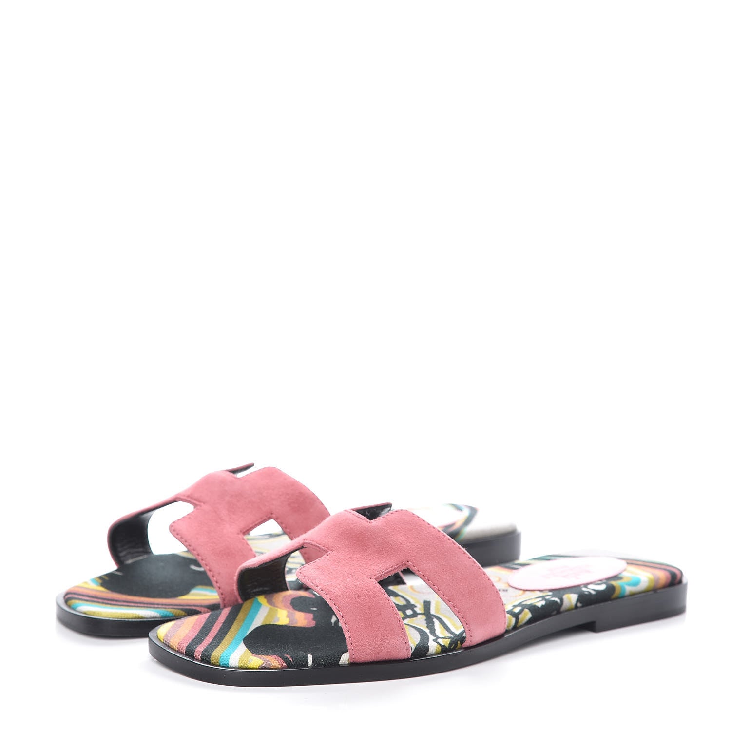Hermes Suede Goatskin Oran Sandals 36 Rose De Venice 3 of 8