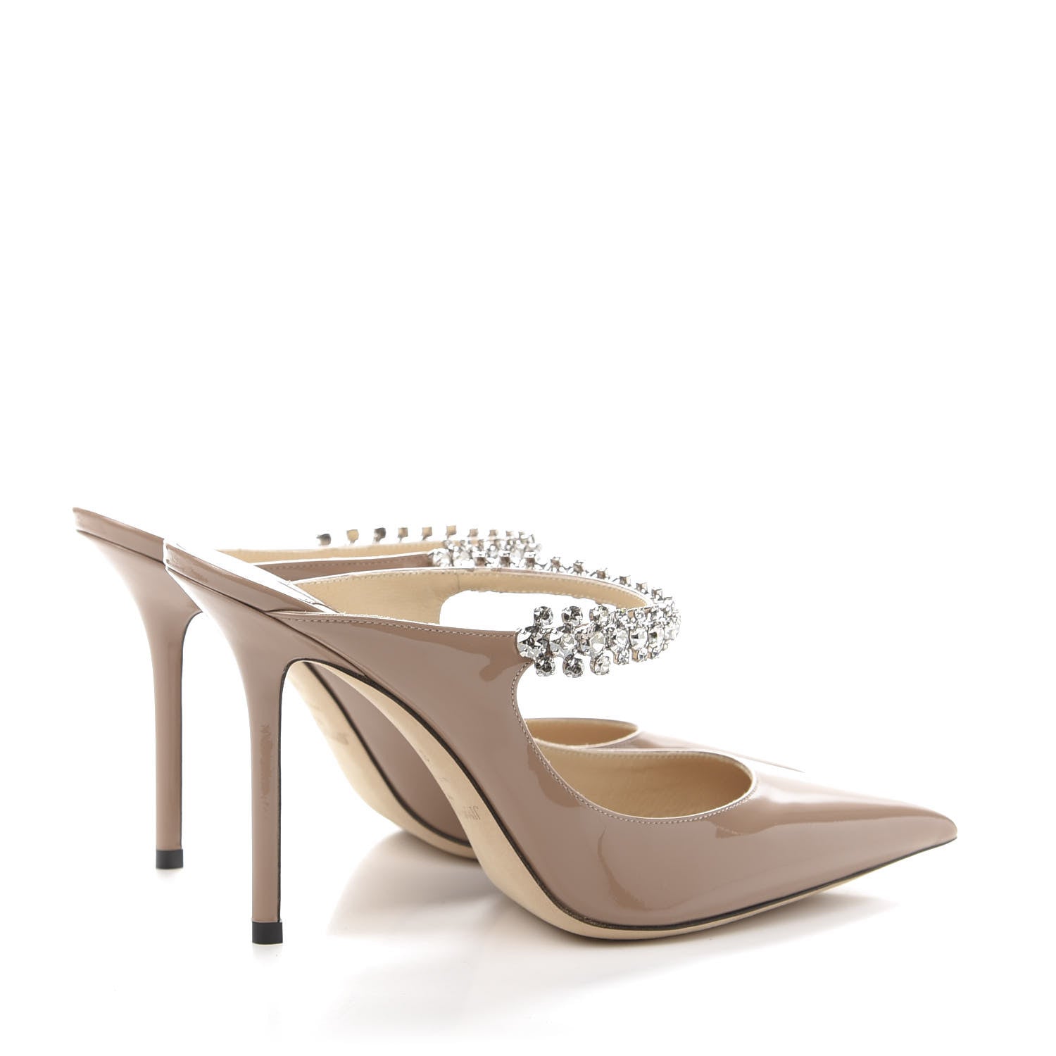 Jimmy Choo Patent Crystal Bing Pumps 37.5 Ballet Pink 4 of 7