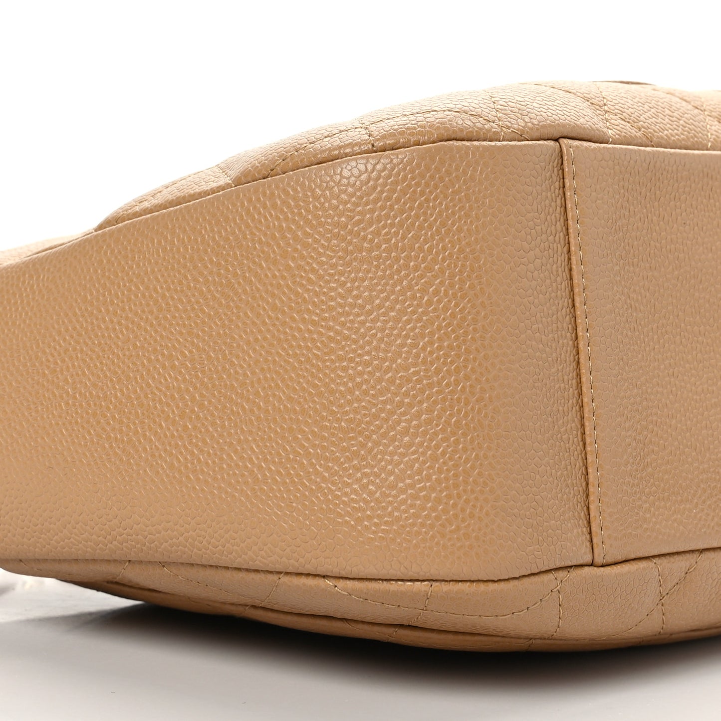 Caviar Quilted Timeless CC Shoulder Bag Beige