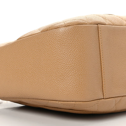 Chanel Caviar Quilted Timeless CC Shoulder Bag Beige 9 of 10