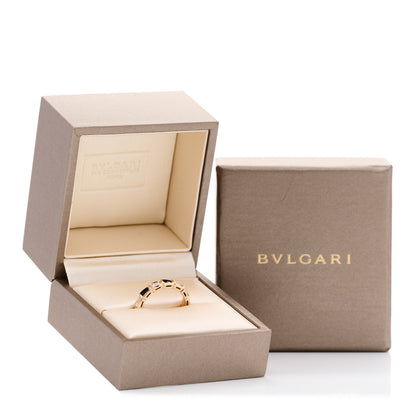 Bulgari 18K Rose Gold Diamond Black Onyx 4mm Serpenti Viper Band Ring 54 6.75 5 of 5