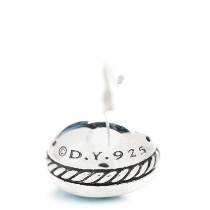 David Yurman Sterling Silver Blue Topaz 12mm Color Classics Drop Earrings 4 of 4