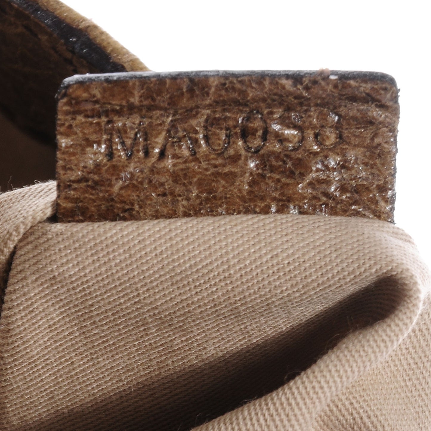 Crackled Patent Envelope Folded Clutch Light Brown