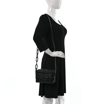 Louis Vuitton Soft Calfskin Puffy Damier Mini Soft Trunk Black 2 of 8