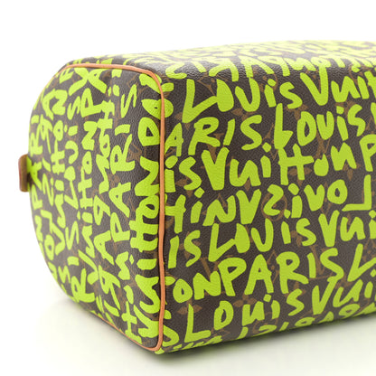 Louis Vuitton Monogram Graffiti Speedy 30 Green 9 of 11