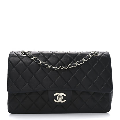 Chanel Lambskin Quilted Medium Double Flap Black 1 of 10