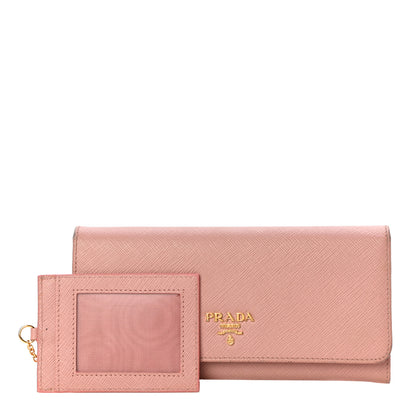 Prada Saffiano Metal Continental Flap Wallet Orchidea 1 of 18