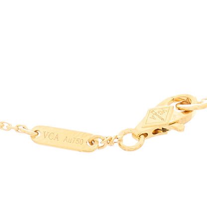 Van Cleef & Arpels 18K Yellow Gold Mother of Pearl Sweet Alhambra Butterfly Bracelet 4 of 5