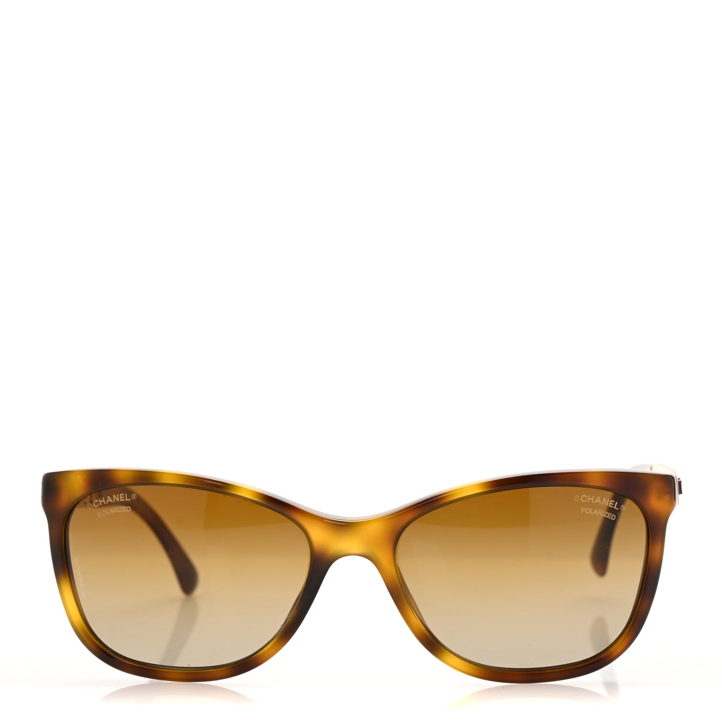 Acetate Polarized Butterfly CC Chain Sunglasses 5260-Q Tortoise