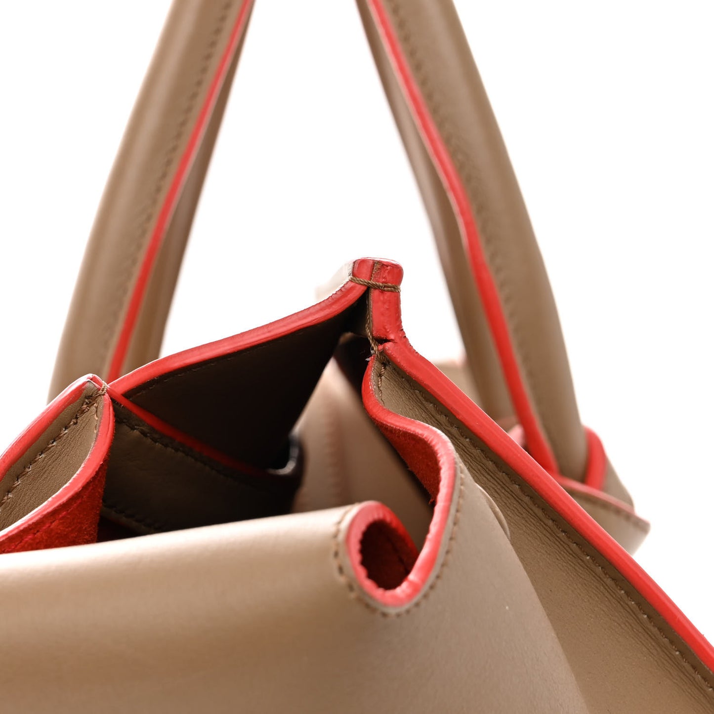 Natural Calfskin Medium Tie Knot Tote Beige