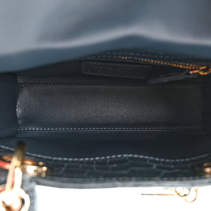 Christian Dior Alligator Mini Lady Dior Blue 5 of 11