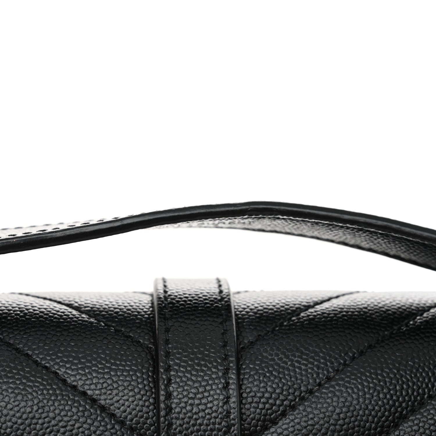Saint Laurent Grain De Poudre Textured Mixed Matelasse Triquilt Medium Monogram Satchel Black 11 of 12