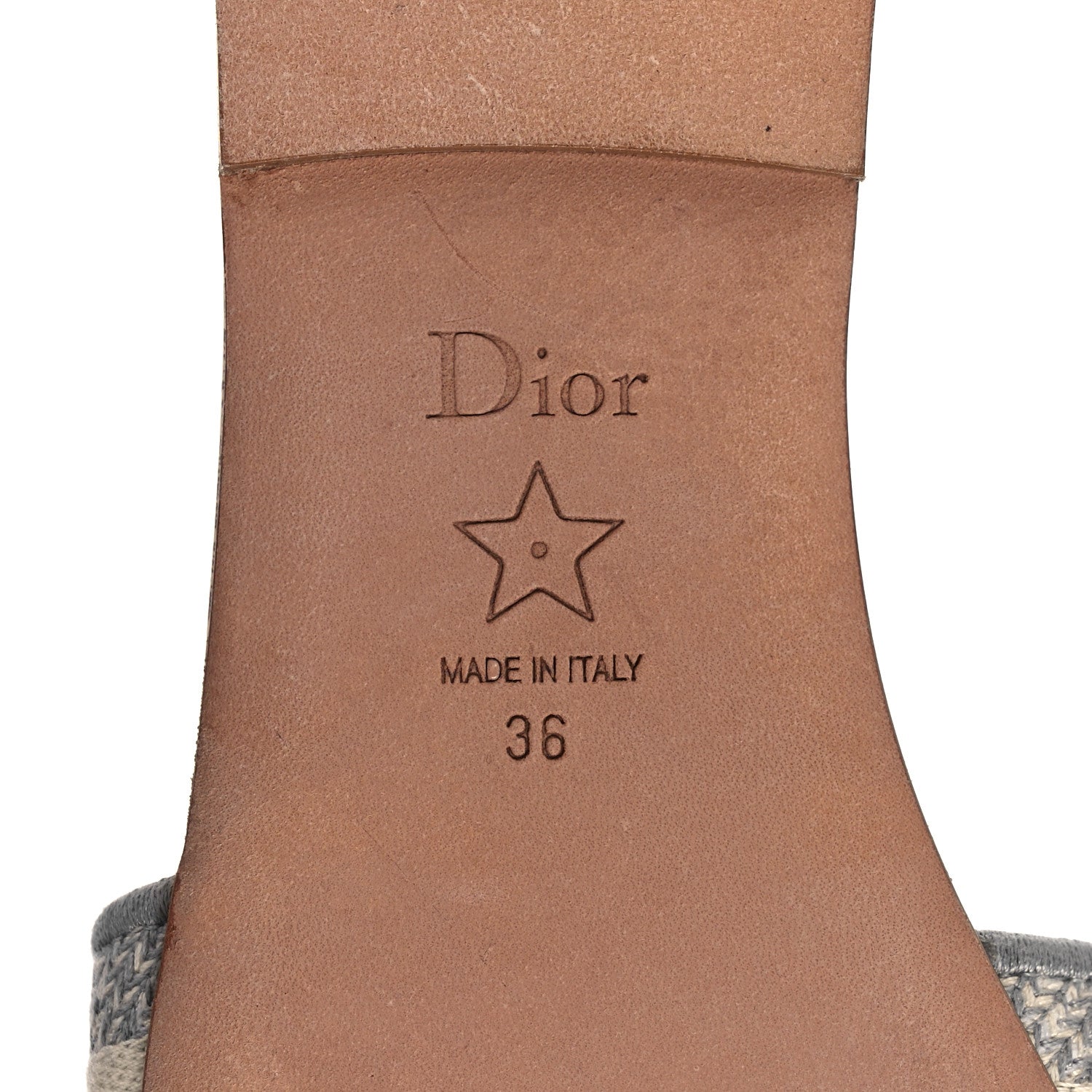 Christian Dior Canvas Toile de Jouy Embroidered Dway Flat Slide Sandals 36 Grey Stone 6 of 9