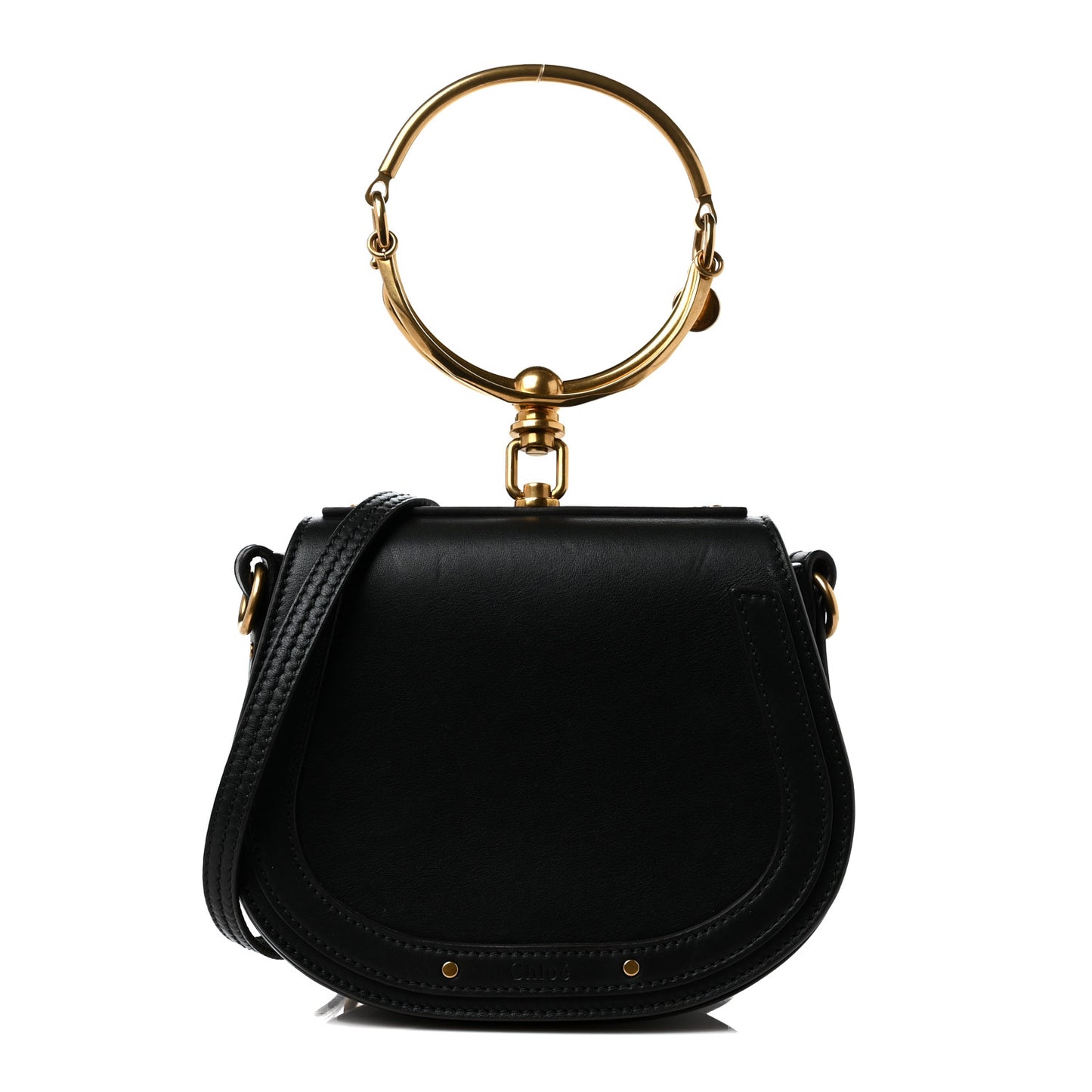 Calfskin Small Nile Bracelet Bag Black