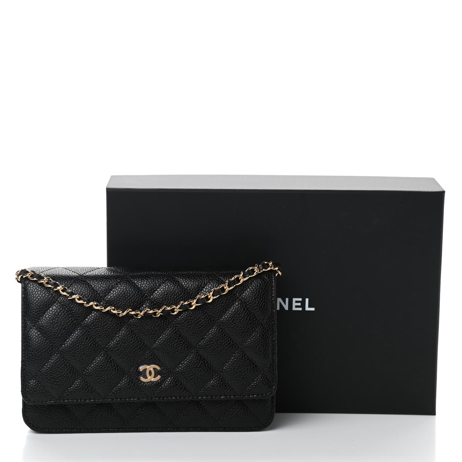 Chanel Caviar Quilted Wallet On Chain WOC Black 11 of 11
