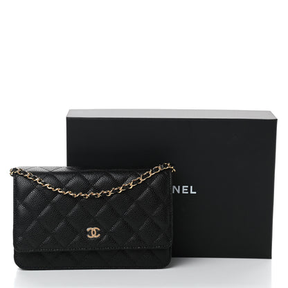 Chanel Caviar Quilted Wallet On Chain WOC Black 11 of 11