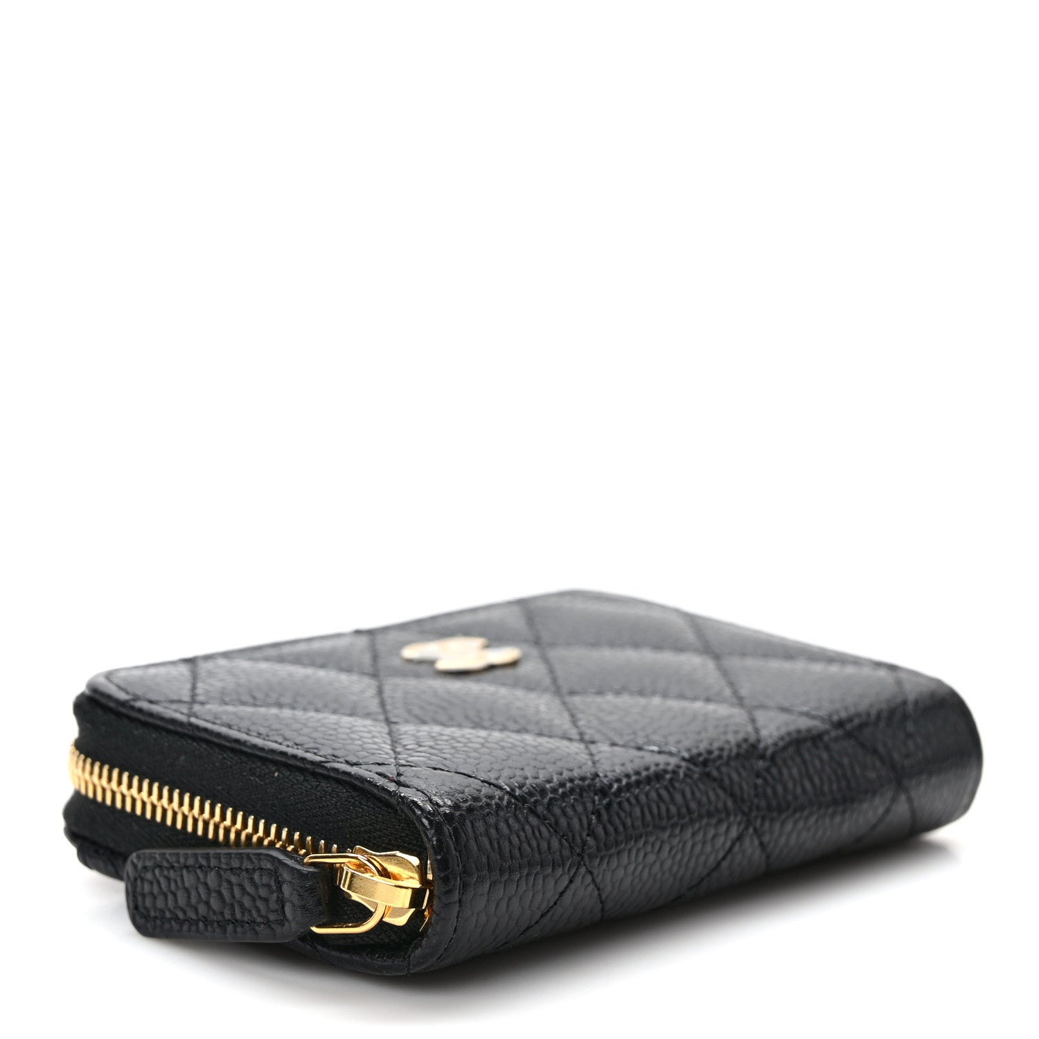 Chanel Caviar Quilted Zip Coin Purse Black 4 of 8