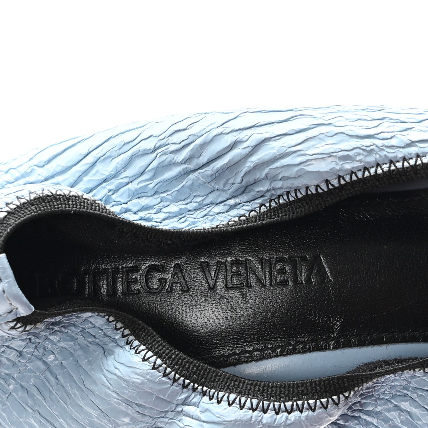 Bottega Veneta Crunch Calfskin Sharpei Pumps 37 Ice 8 of 9