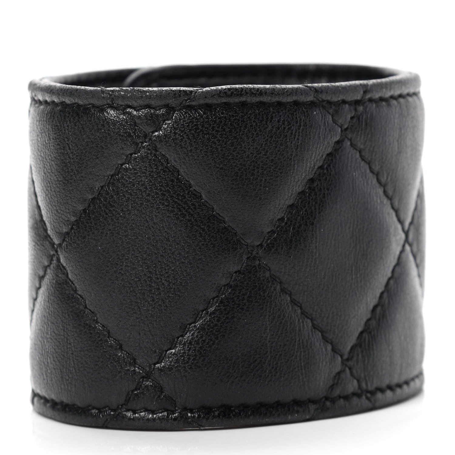 Chanel Lambskin Quilted CC Turnlock Cuff Black 2 of 3