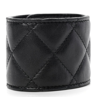 Chanel Lambskin Quilted CC Turnlock Cuff Black 2 of 3